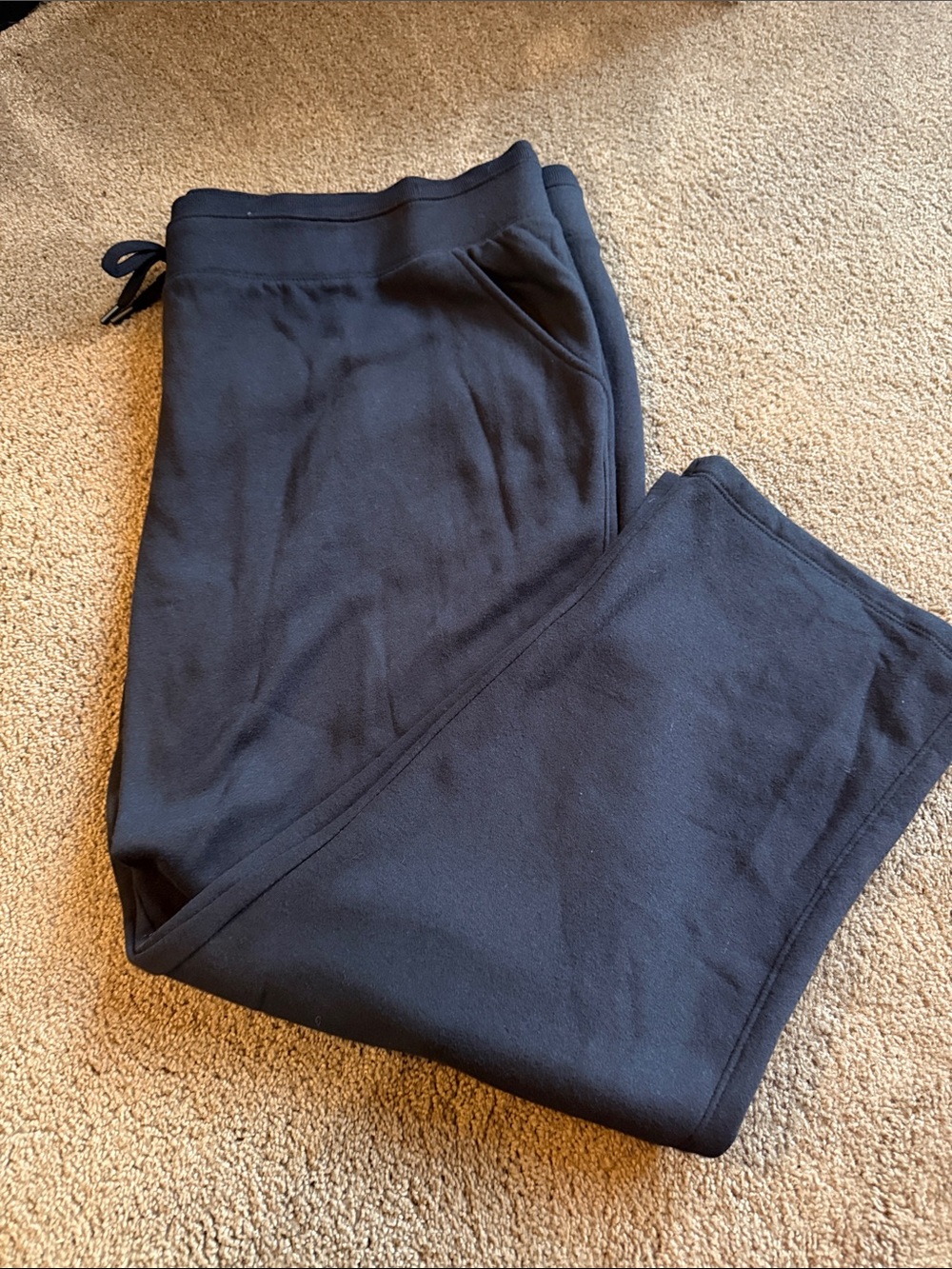 Women’s Classic Black Sweatpants with Drawstring Tek Gear Size 3X NWT